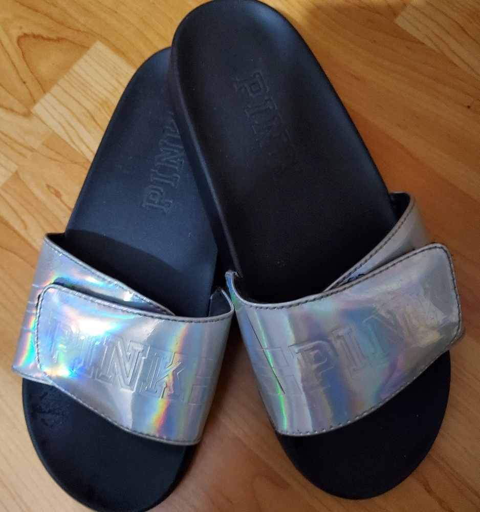 Metallic Pink slides